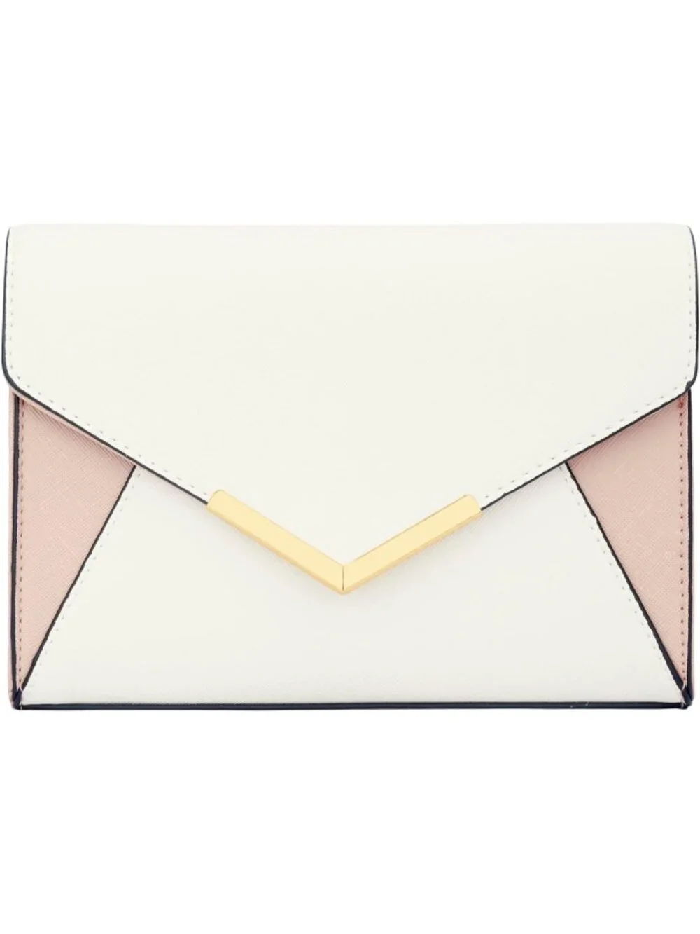 👜 Women's Cream Faux Leather Evening Handbag Party Wedding Prom Clutch Purses